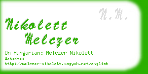 nikolett melczer business card